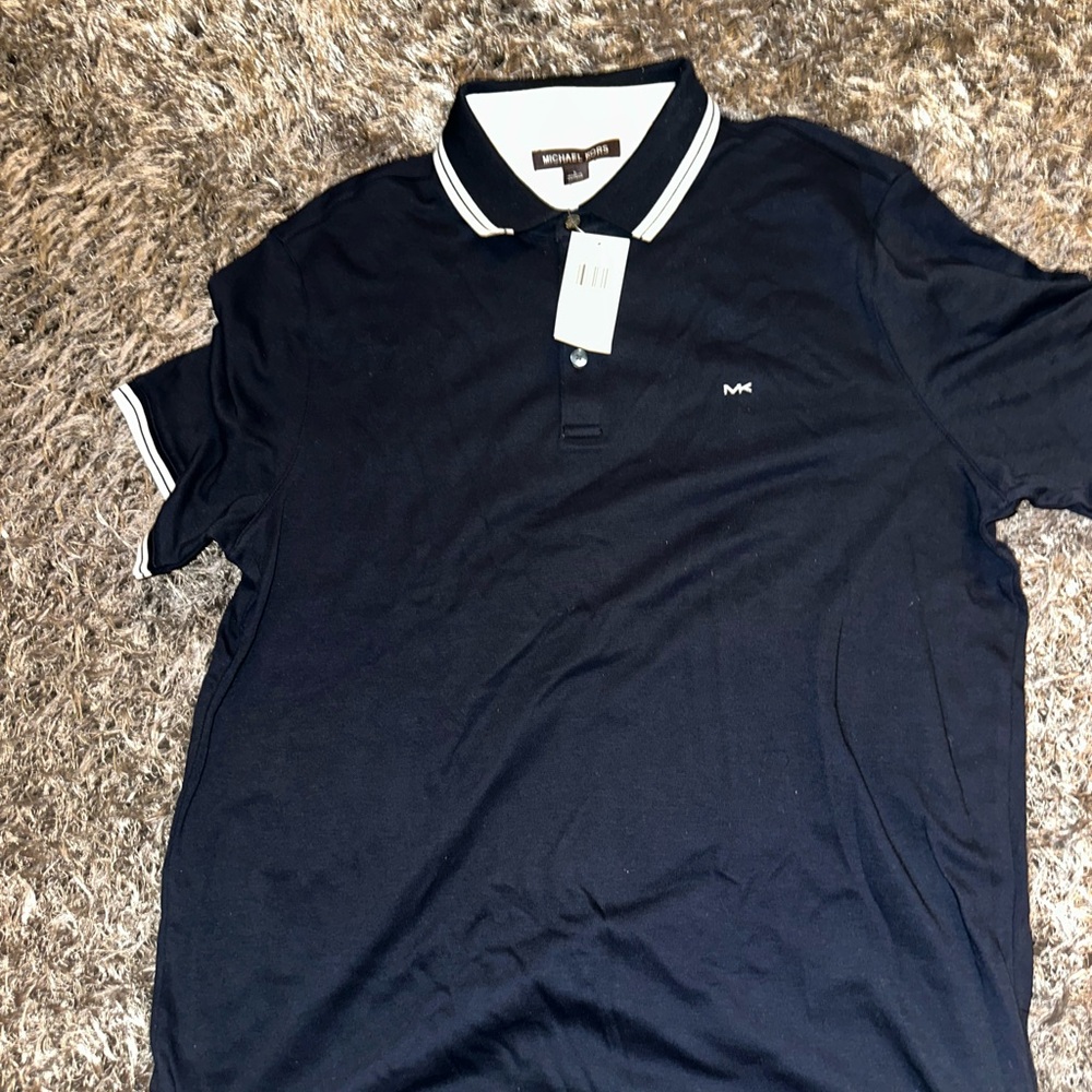 Michael Kors Men's Dark Blue Polo Shirt